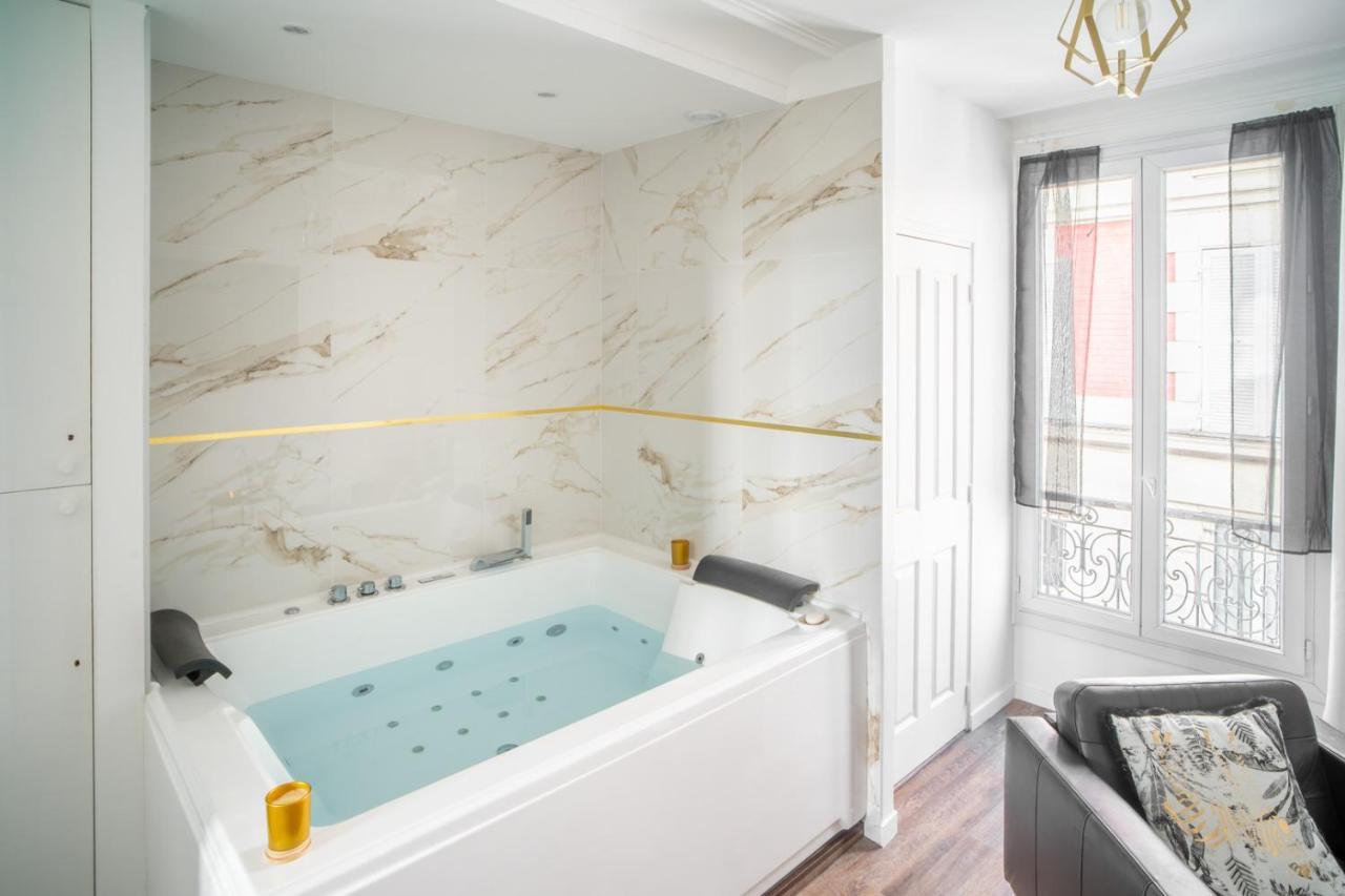 Suite L'Eclipse Paris, Logement Avec Jacuzzi, A 10 Minutes Des Champs Elysees Levallois-Perret Luaran gambar